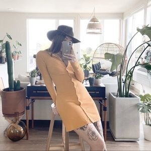 Reformation Jeans yellow dress Aida
